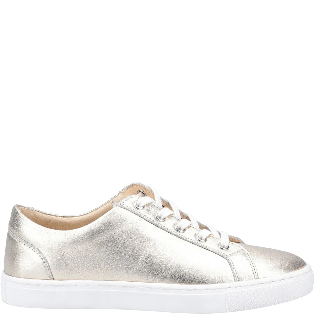 Gold Tessa Lace-Up Trainers