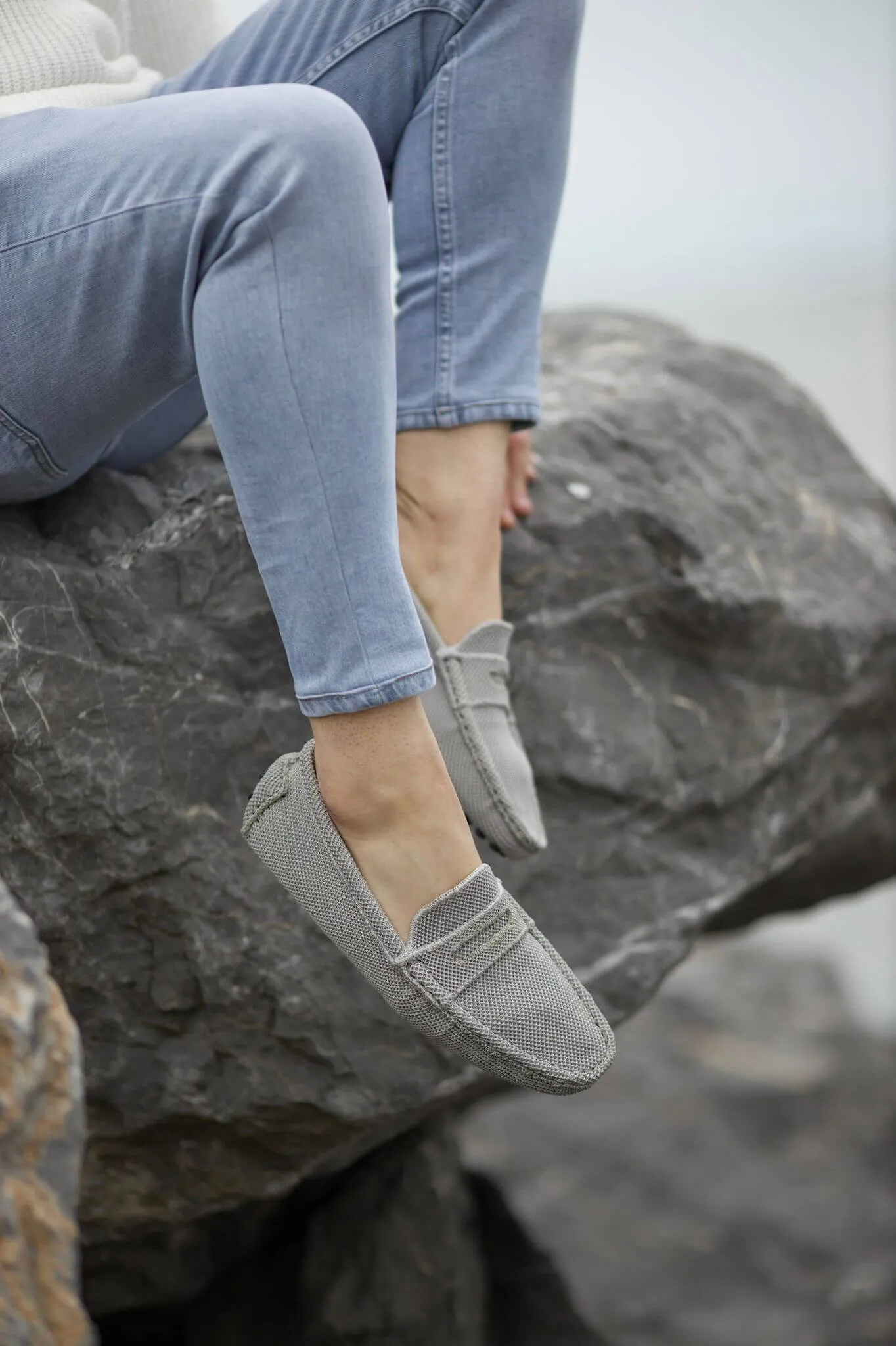 Gray Driving Loafer