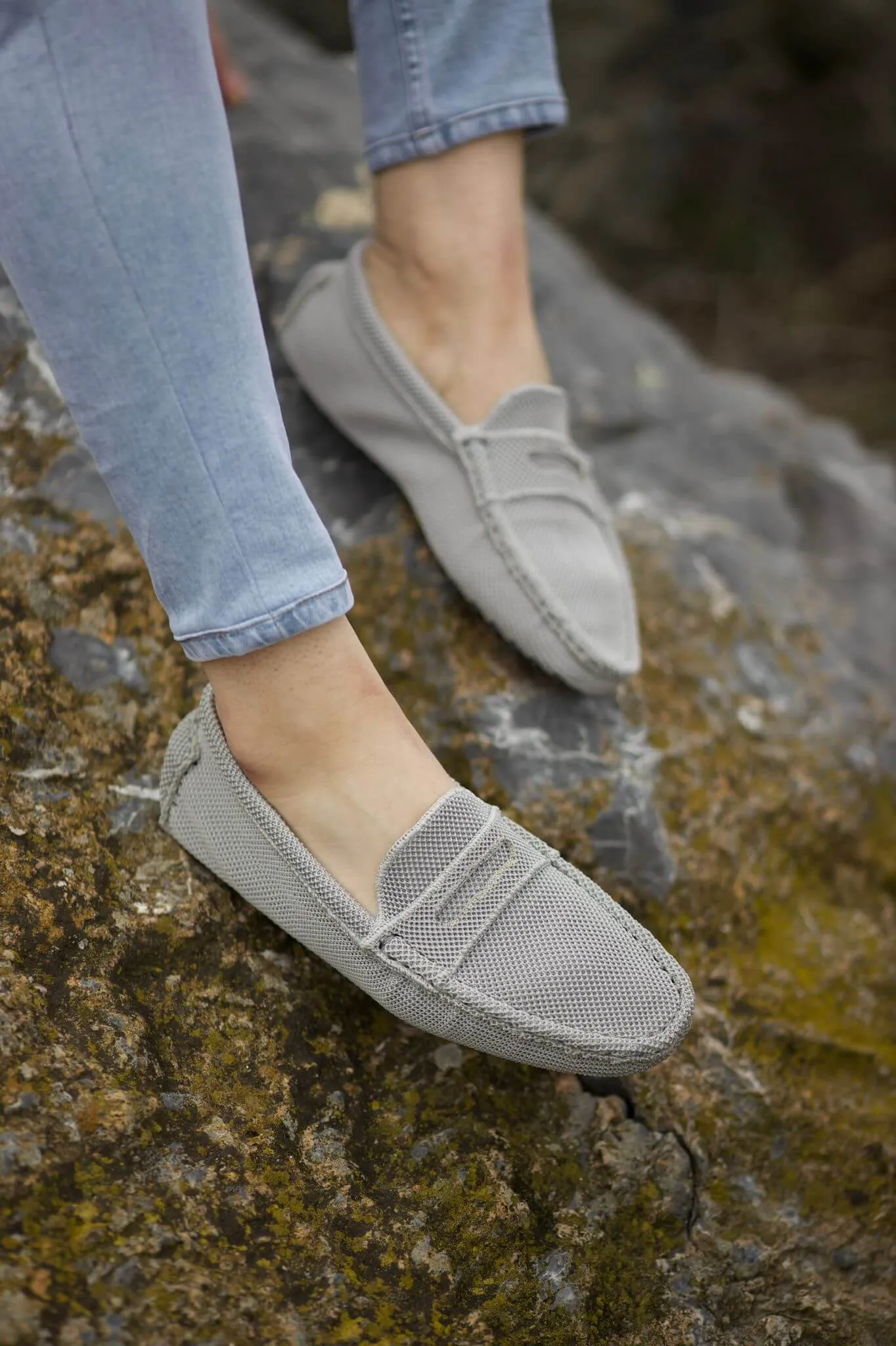 Gray Driving Loafer