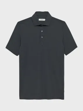 GREY MERSINO POLO SHIRT