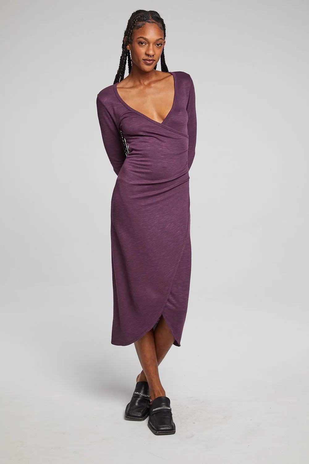 Harmony Plum Perfect Midi Dress