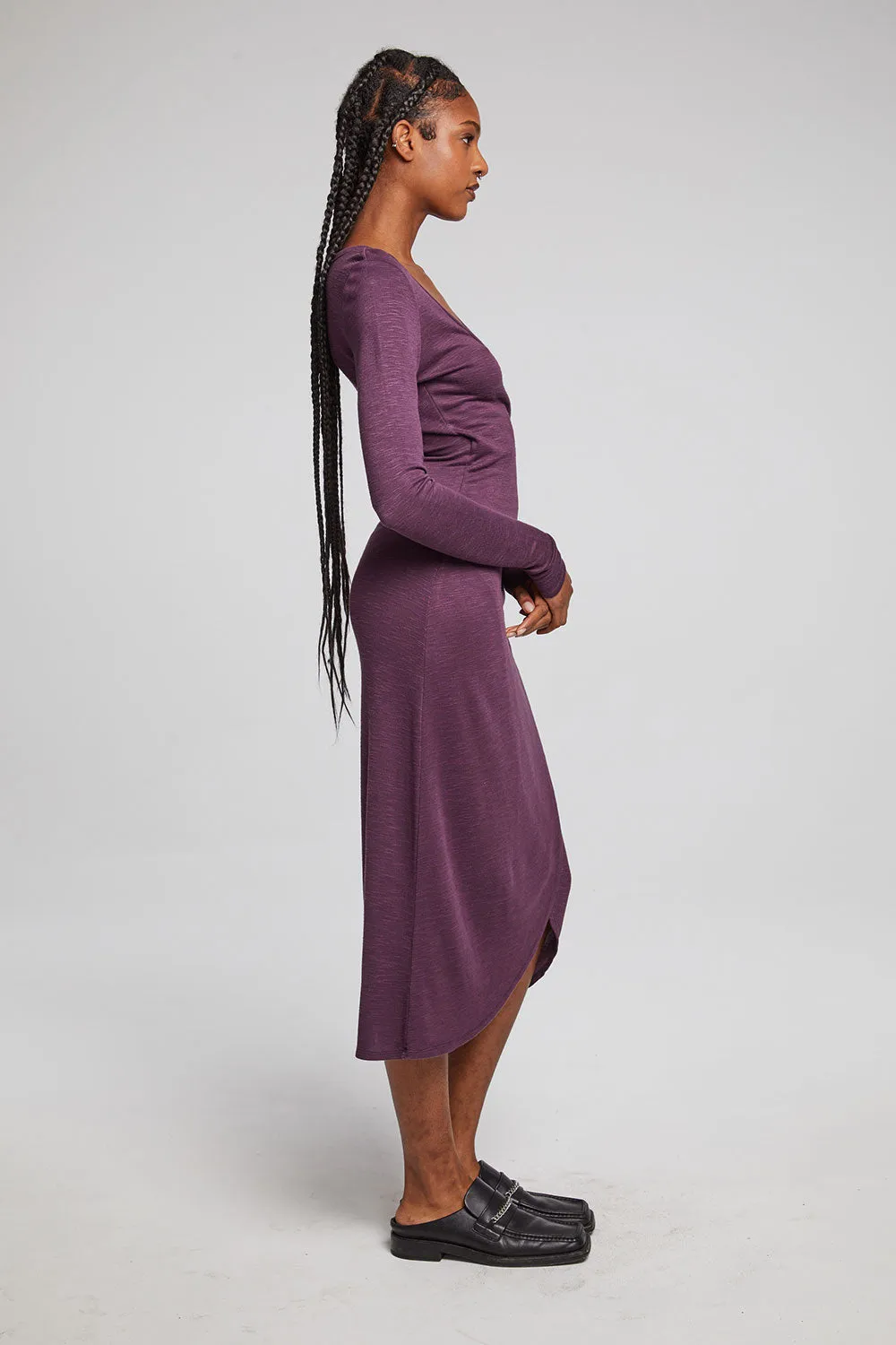 Harmony Plum Perfect Midi Dress