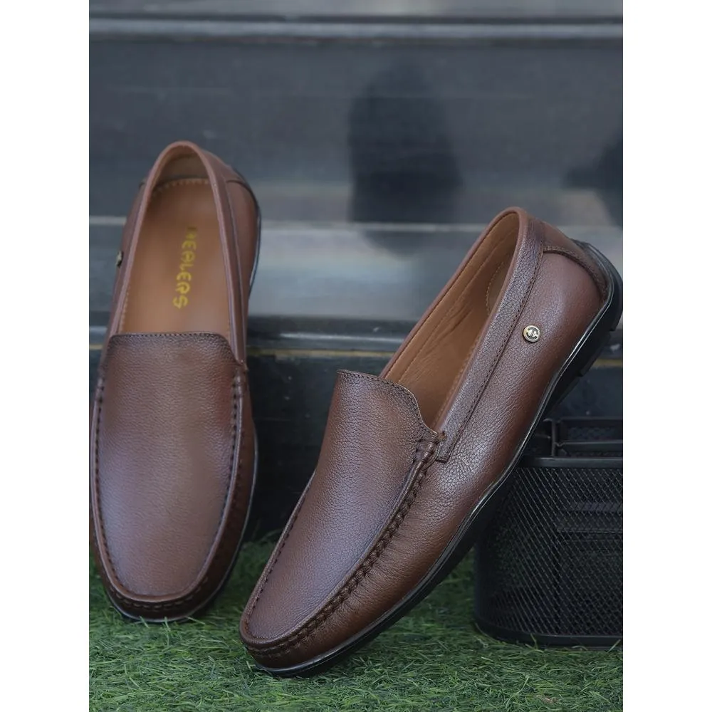 Healers Formal Brown Loafers For Men UVI-18 By Liberty