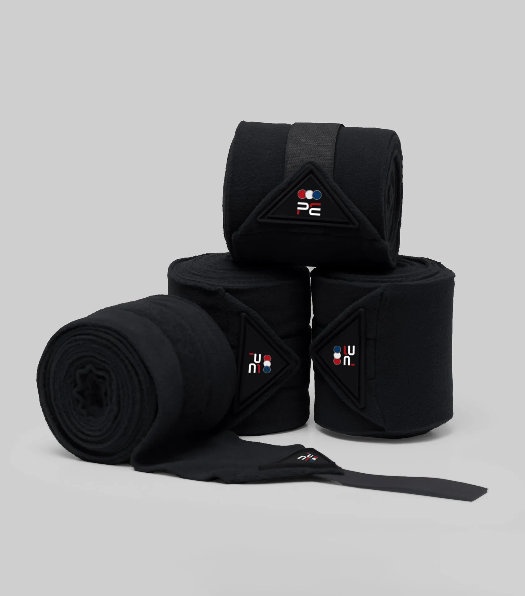 Horse Polo Fleece Bandages Black