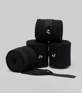 Horse Polo Fleece Bandages Black