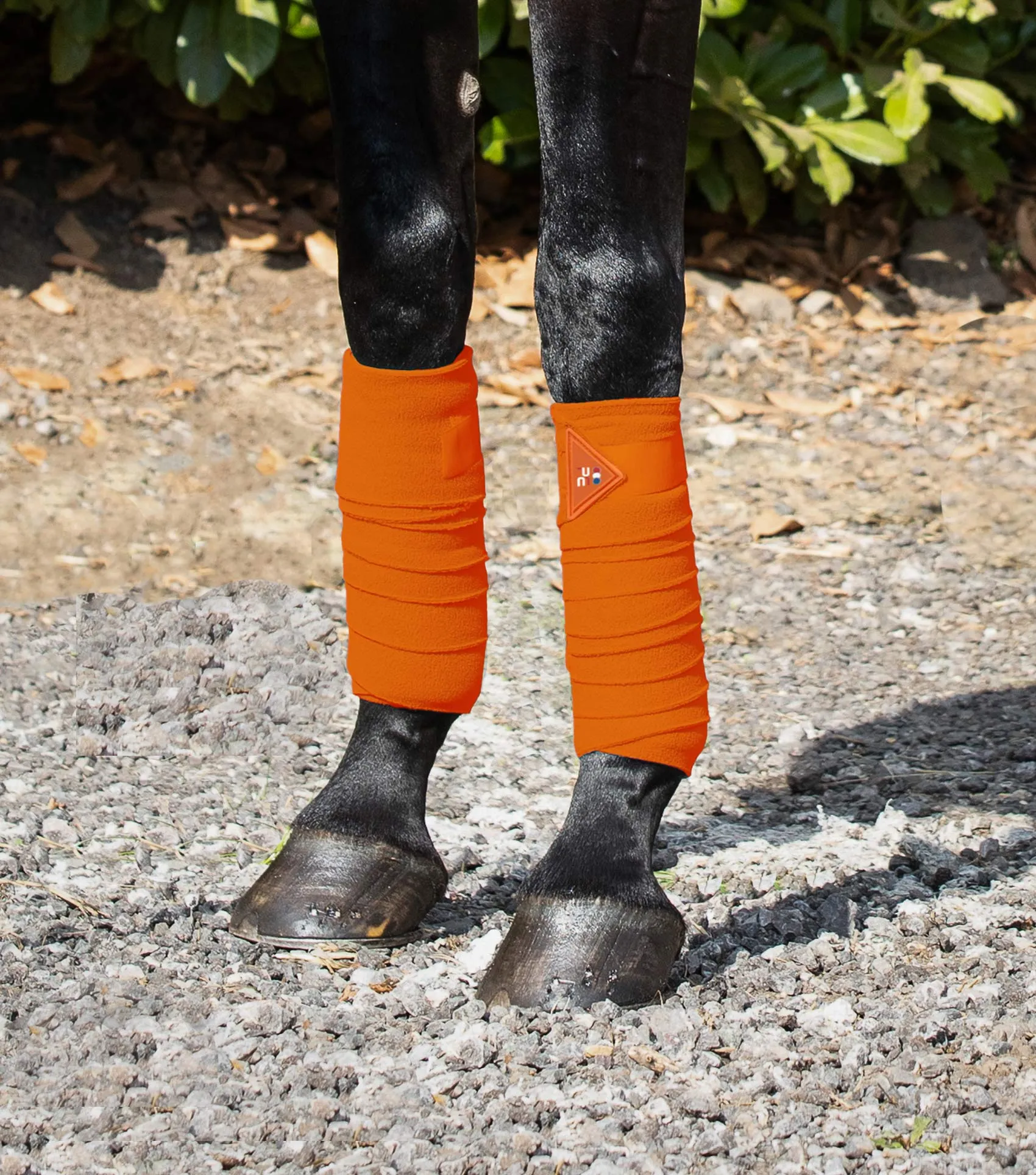 Horse Polo Fleece Bandages Orange