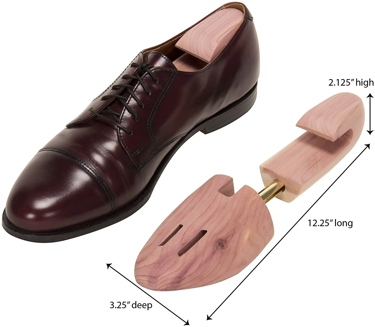 Household Essentials 77403 Men's Cedar Wood Shoe Tree | Natural