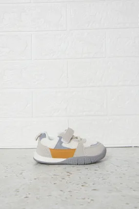 Infant Boys Grey Color Block Sneakers