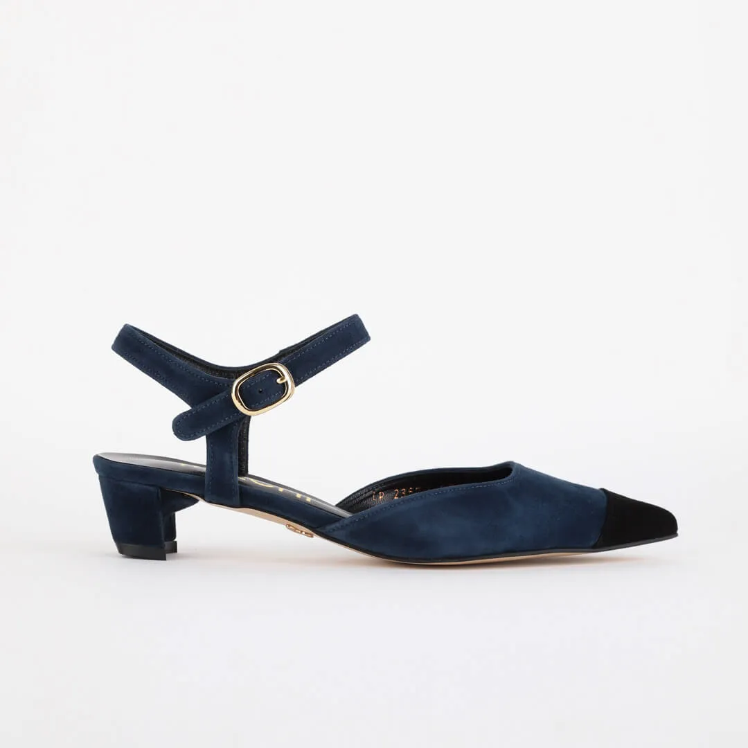 KALMA - suede ankle strap heel