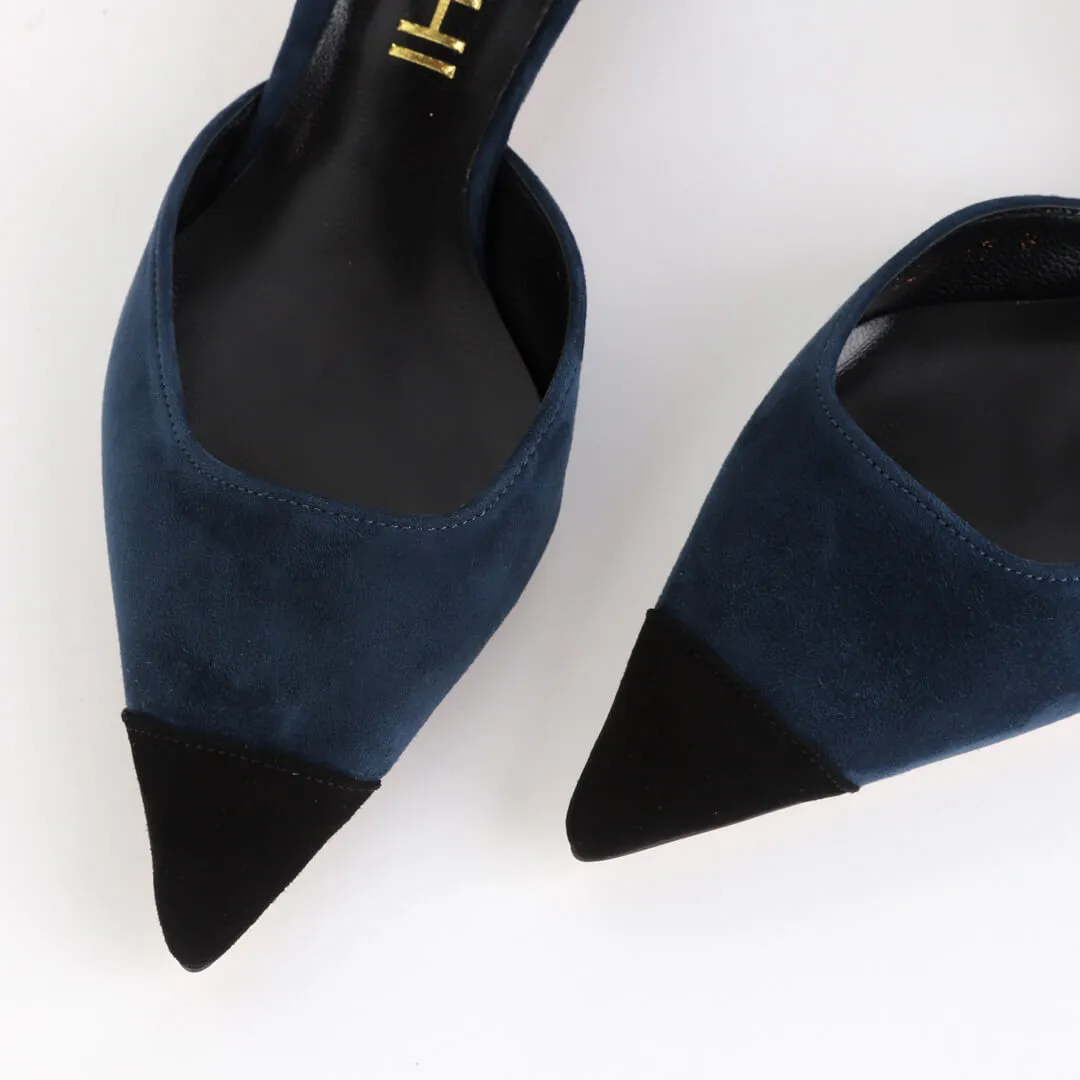 KALMA - suede ankle strap heel