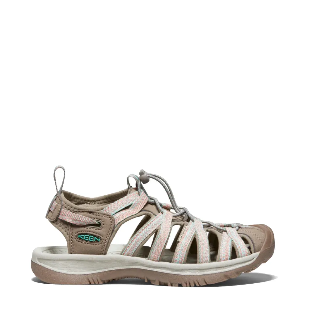 KEEN Women's Whisper Sandal (Taupe/Coral)