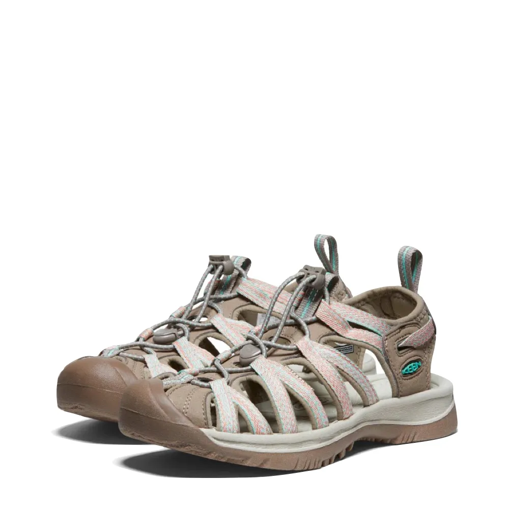 KEEN Women's Whisper Sandal (Taupe/Coral)