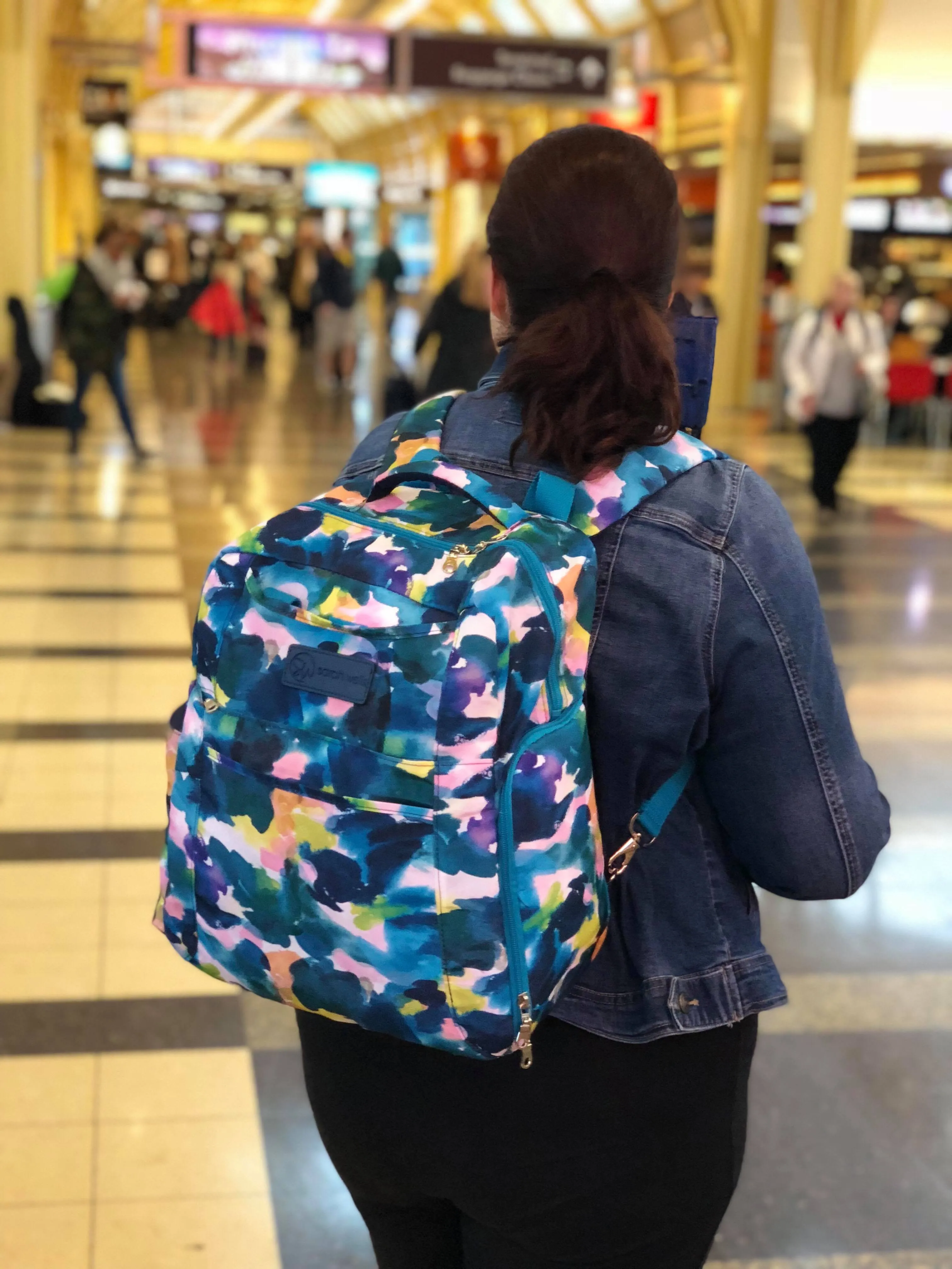 Kelly Breast Pump Backpack (Aquarelle)