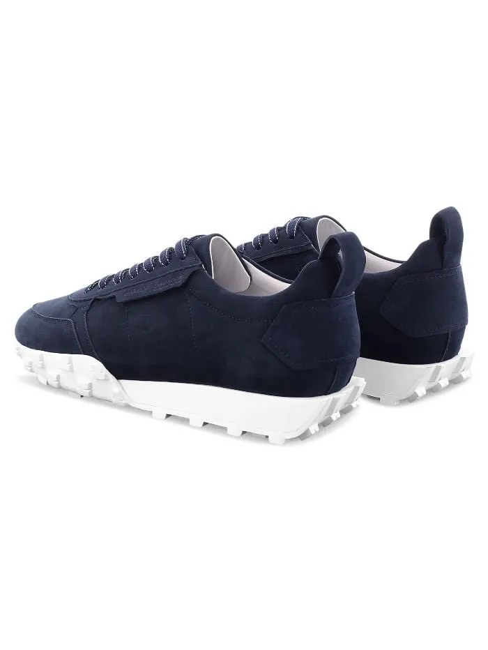 Kennel and Schmenger T Ocean Navy and White Soft Nubuck Trainer 51-26400-659-001