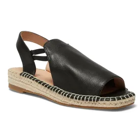 Koko Espadrille in Black Leather