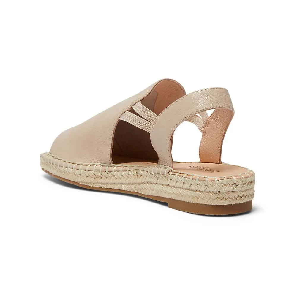 Koko Espadrille in Nude Leather