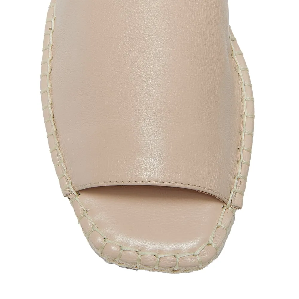 Koko Espadrille in Nude Leather