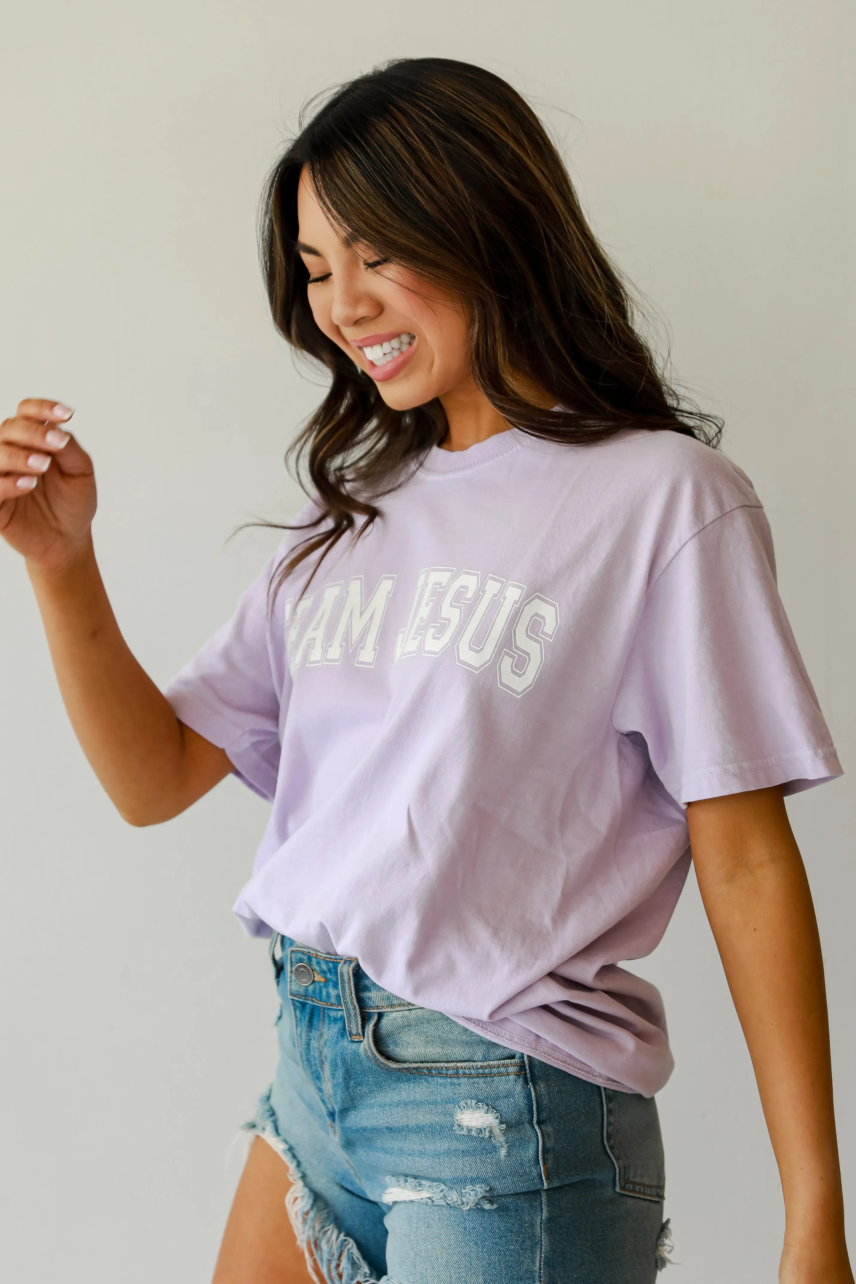 Lavender Team Jesus Tee