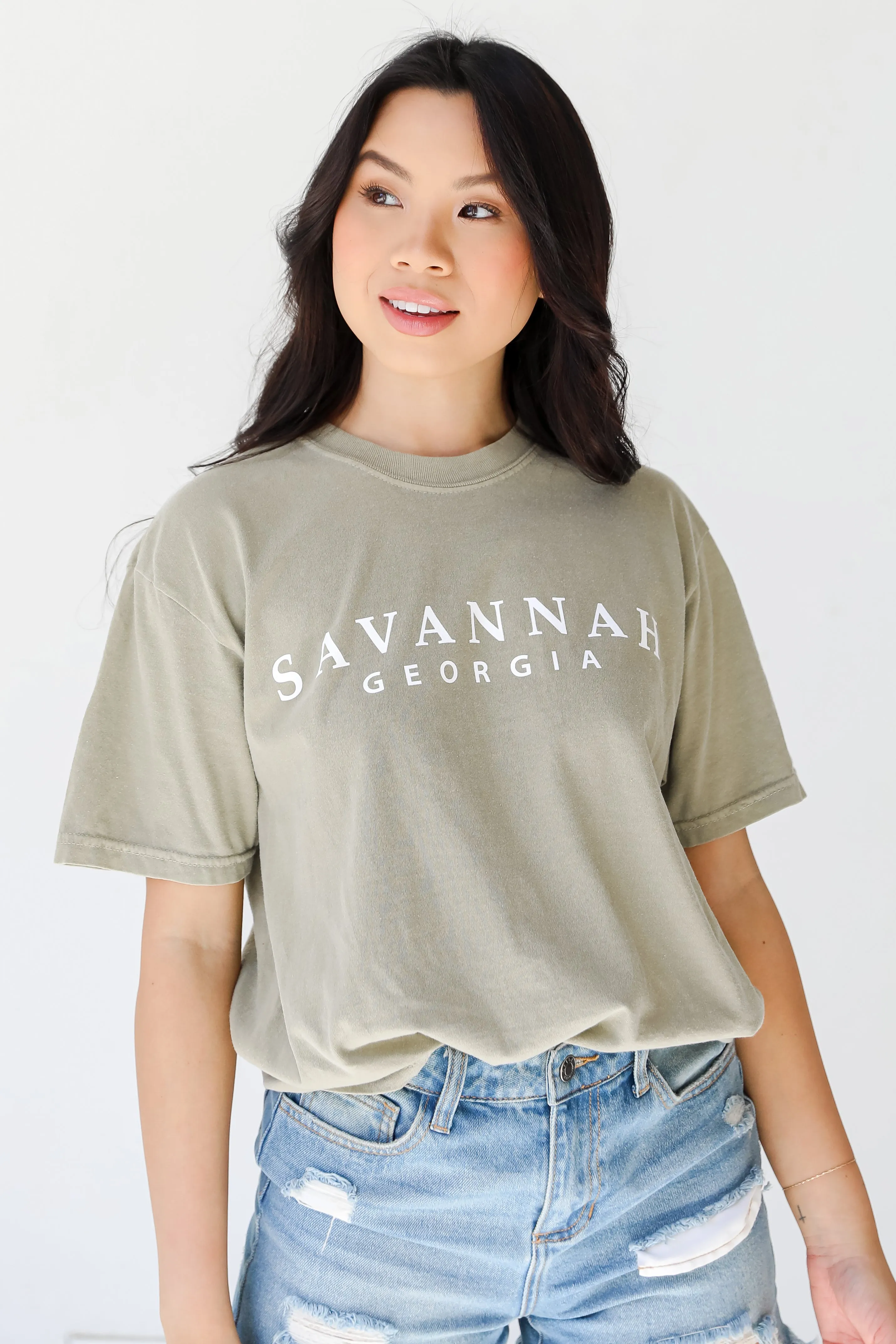 Light Olive Savannah Georgia Tee