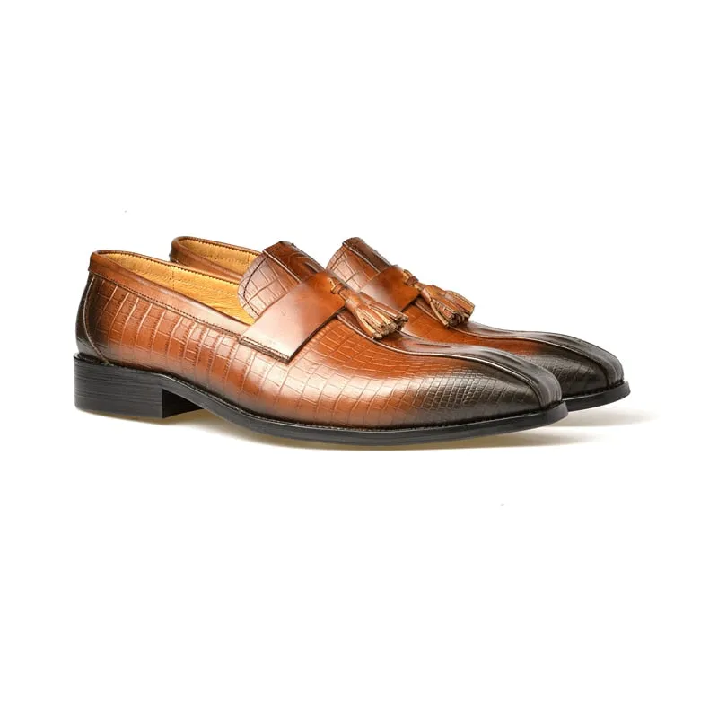 Luxury CrocPoint Slip-On Loafers