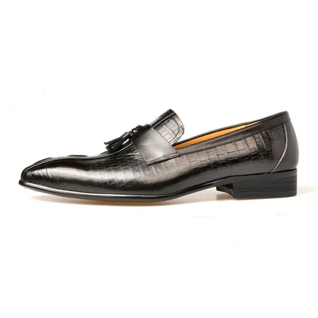 Luxury CrocPoint Slip-On Loafers