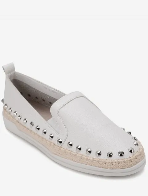 Marvelous Leather Round Toe Loafers Sneakers