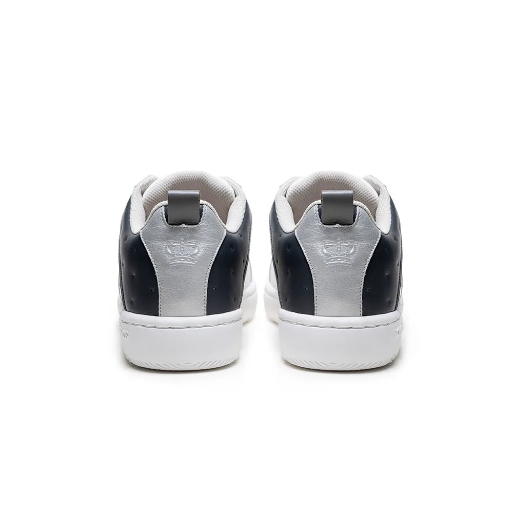 Men's Icon 2.0 White Gray Logo Leather Sneakers 06543-088