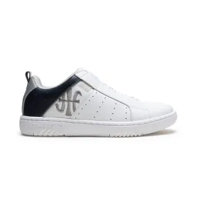 Men's Icon 2.0 White Gray Logo Leather Sneakers 06543-088