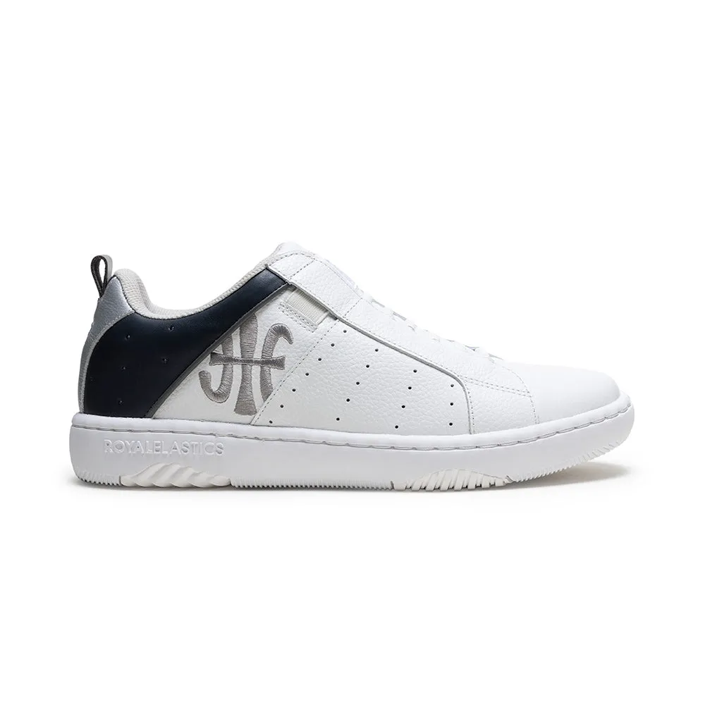 Men's Icon 2.0 White Gray Logo Leather Sneakers 06543-088