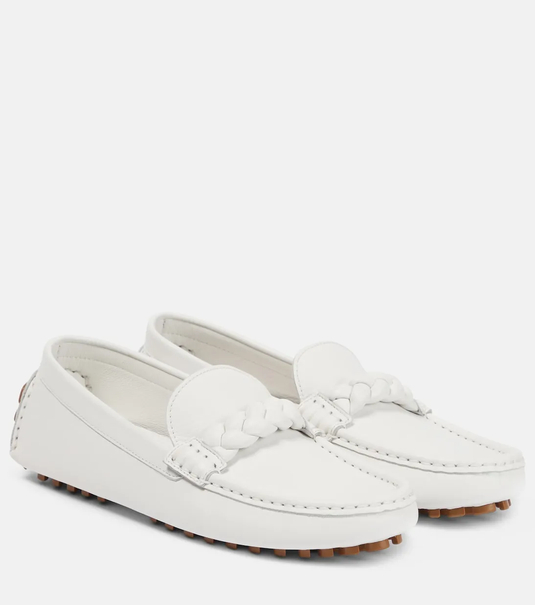 Monza Gianvito Rossi leather loafers, white