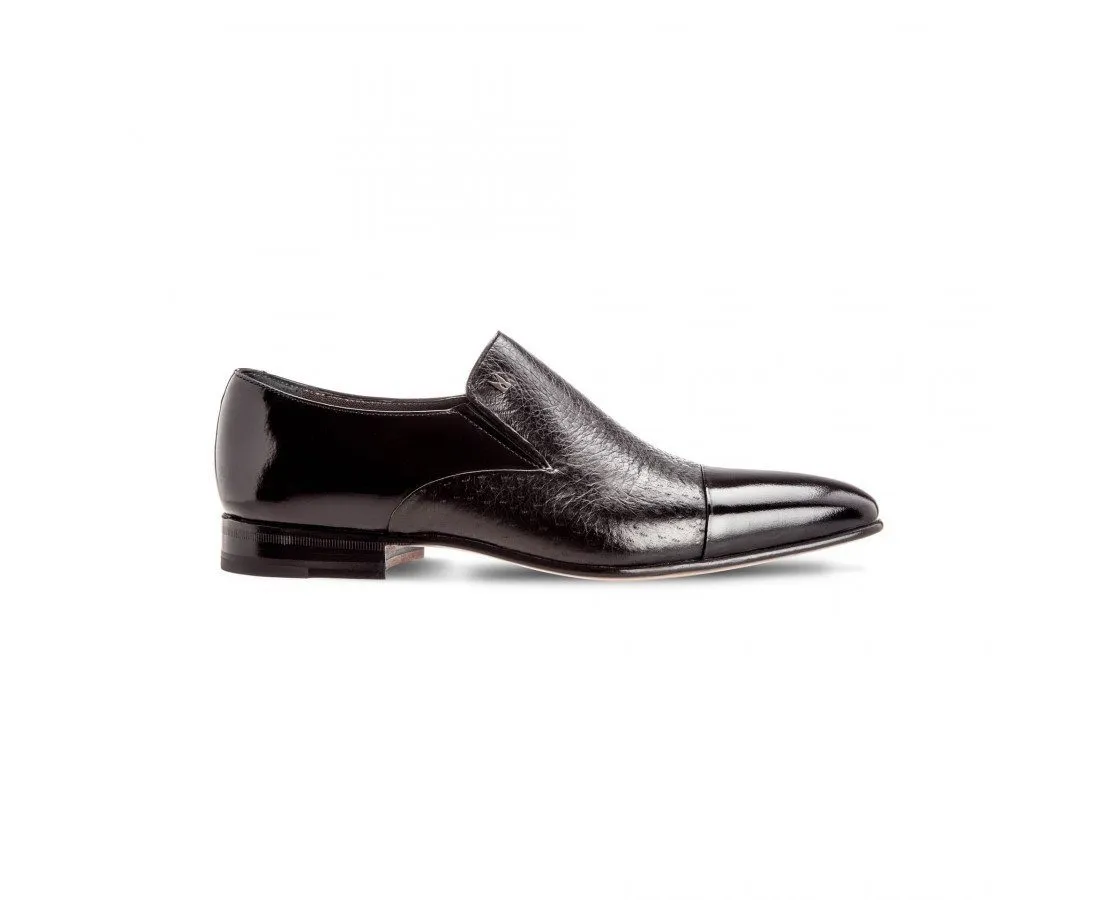 MORESCHI - Metz Calfskin and Peccary leather loafers - Black