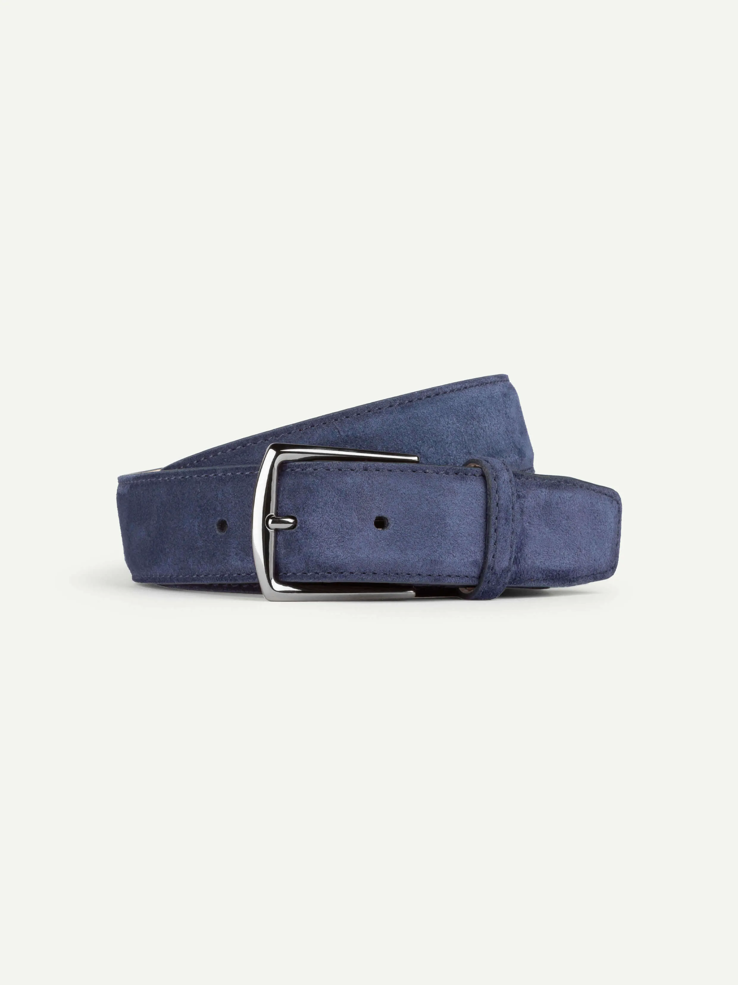 Navy Suede Leather Belt