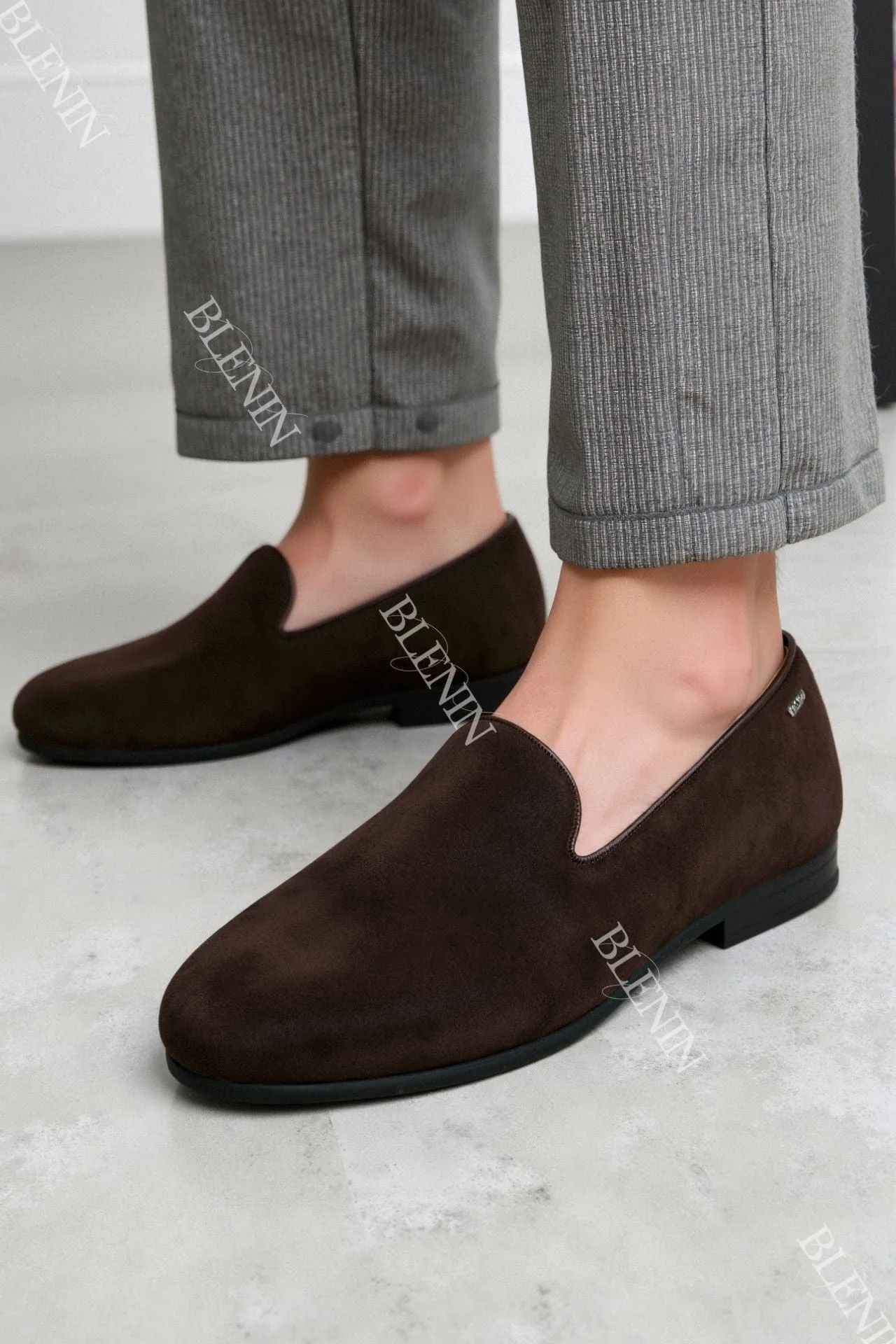 Old Money Men's Suede Leather Non-slip Loafer Shoes