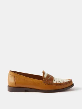 Penny strap leather loafers