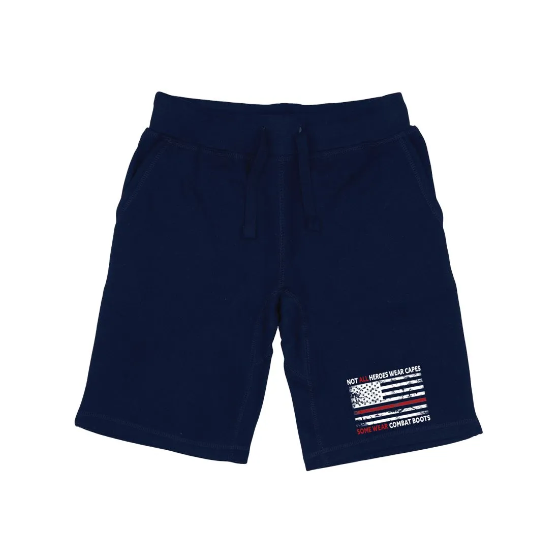 RAPDOM TS6 Fleece Gym Shorts TRL Thin Red Line Not All Heroes Wear Capes