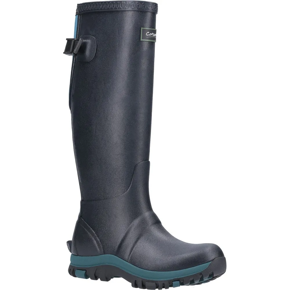 Realm Adjustable Wellingtons Navy/Teal