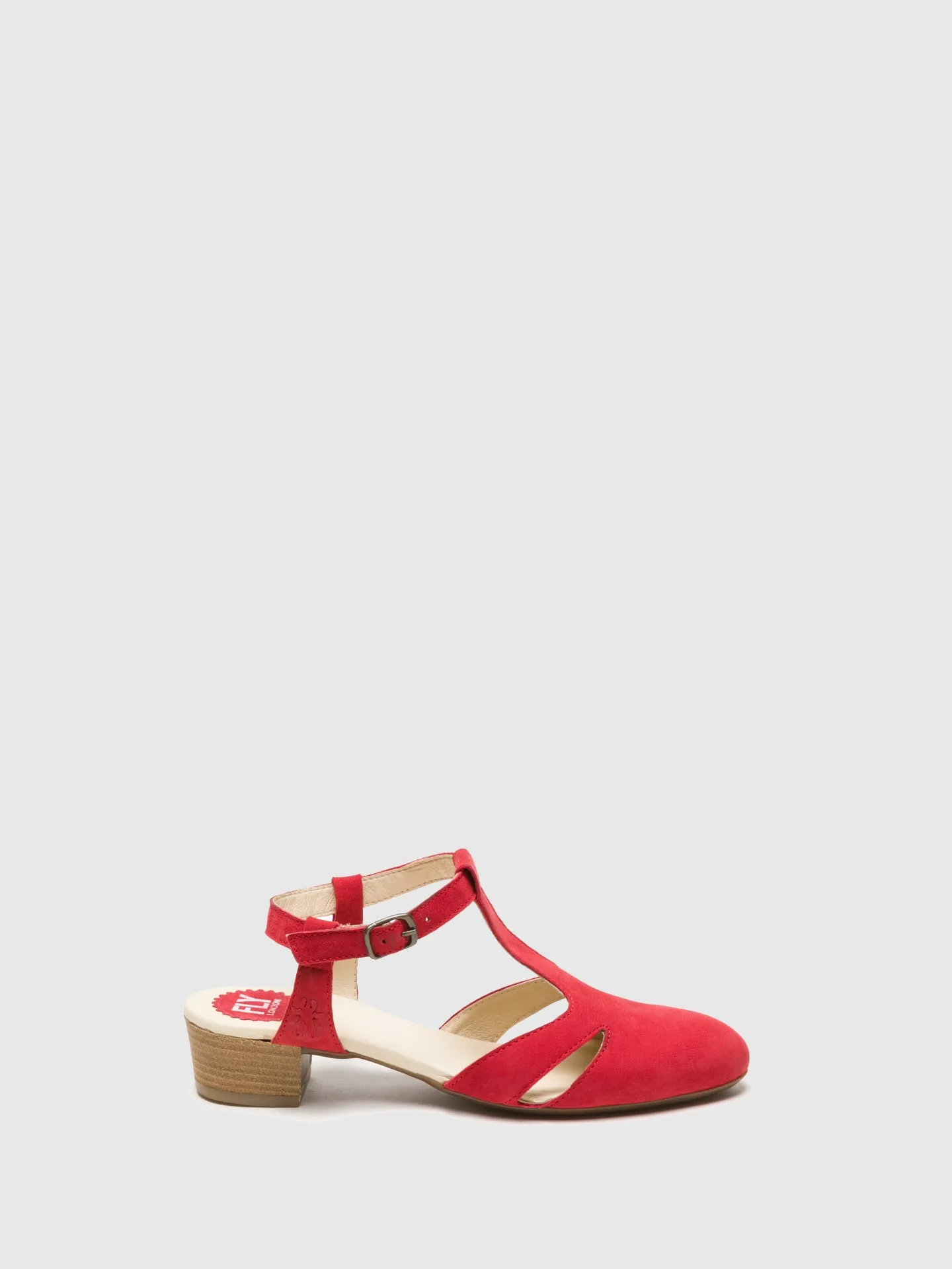 Red T-Strap Sandals