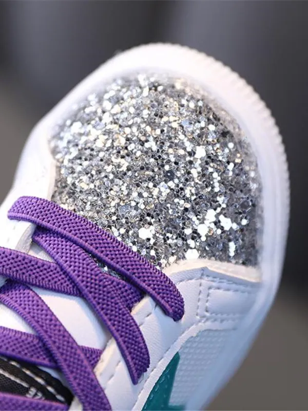 Rock Star Glam Glitter Sneakers by Liv and Mia