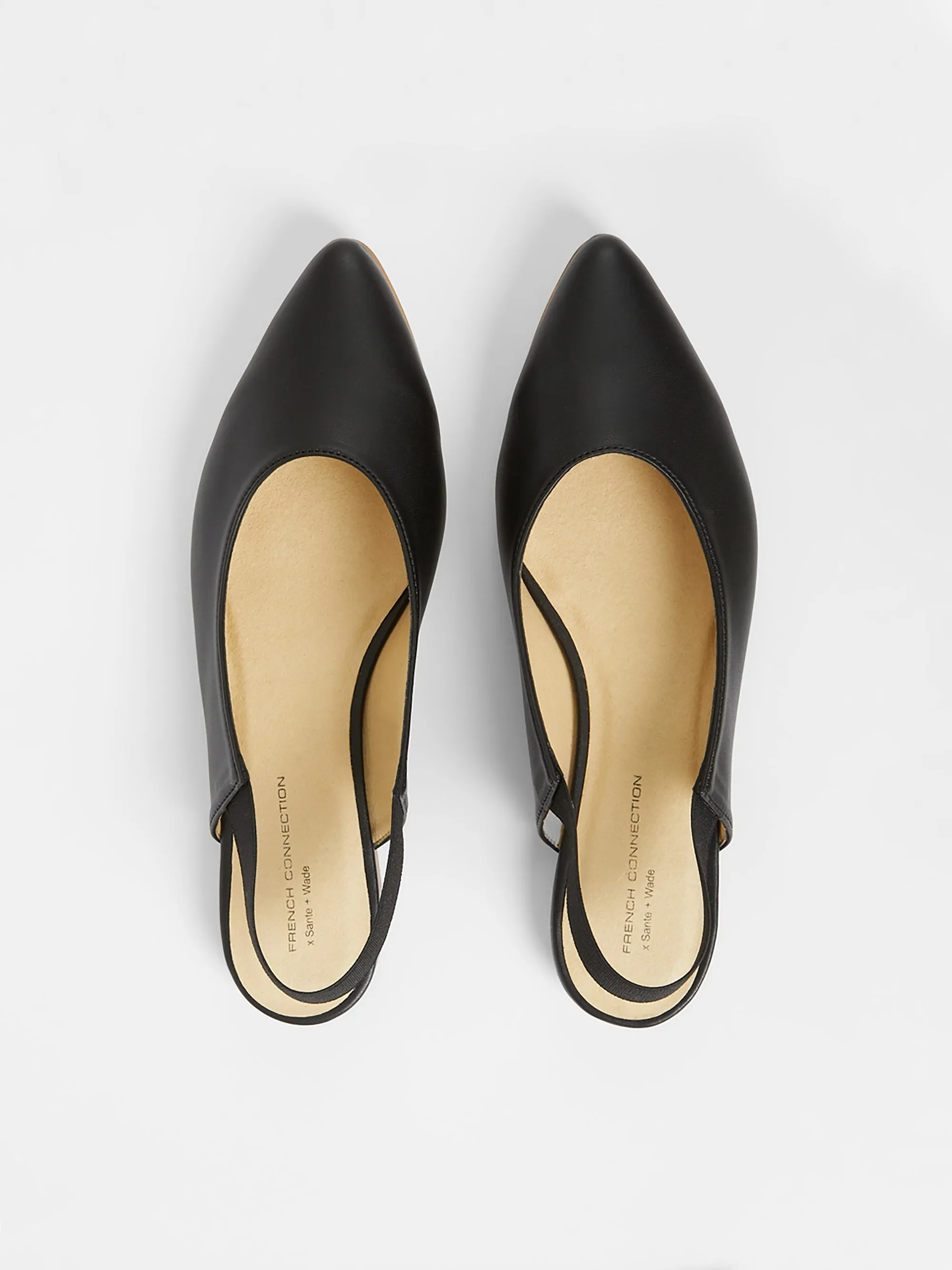 S W x Meriola Pointed Toe Slingback Ballerina Pumps