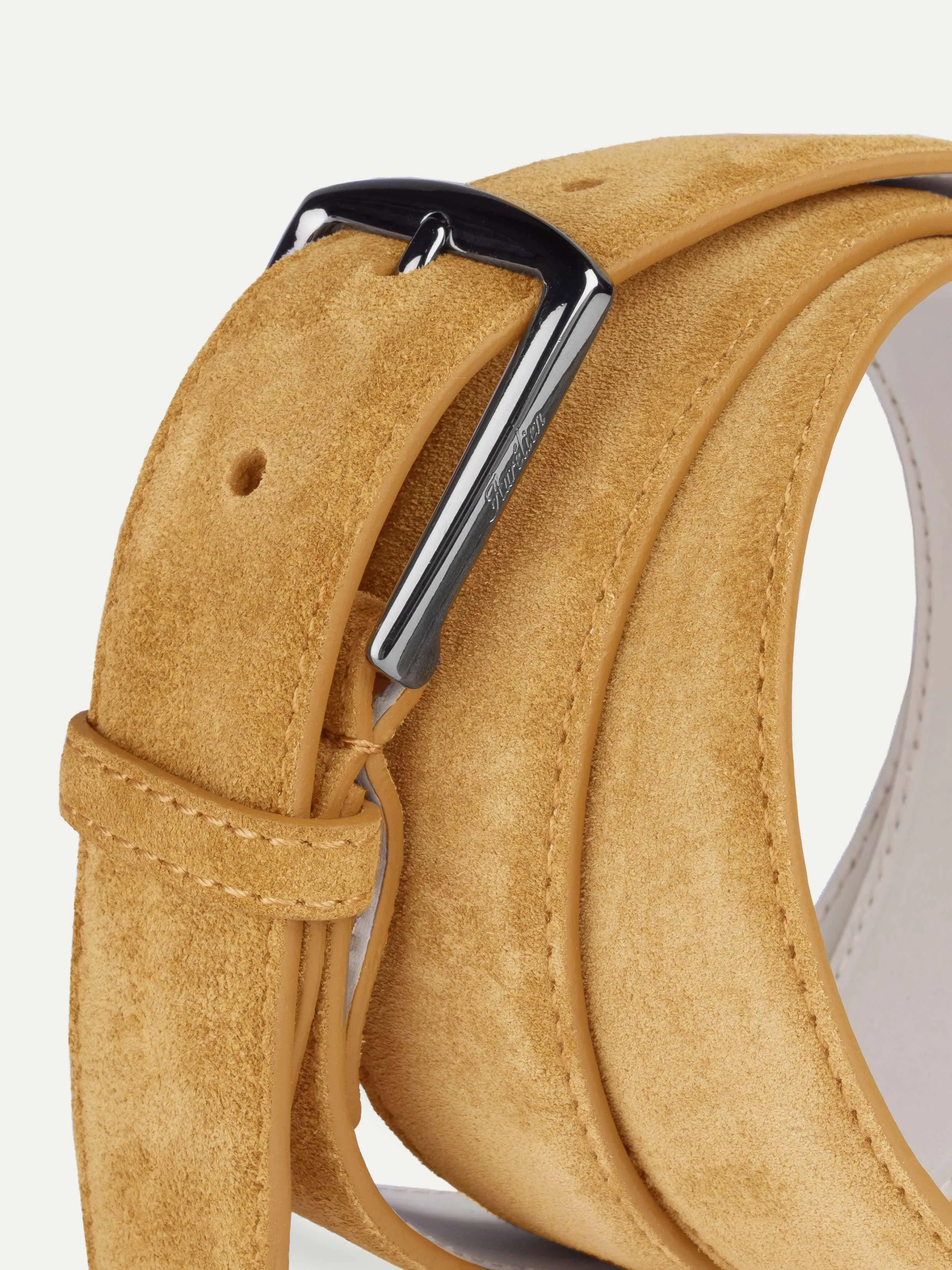 Saffron Suede Leather Belt