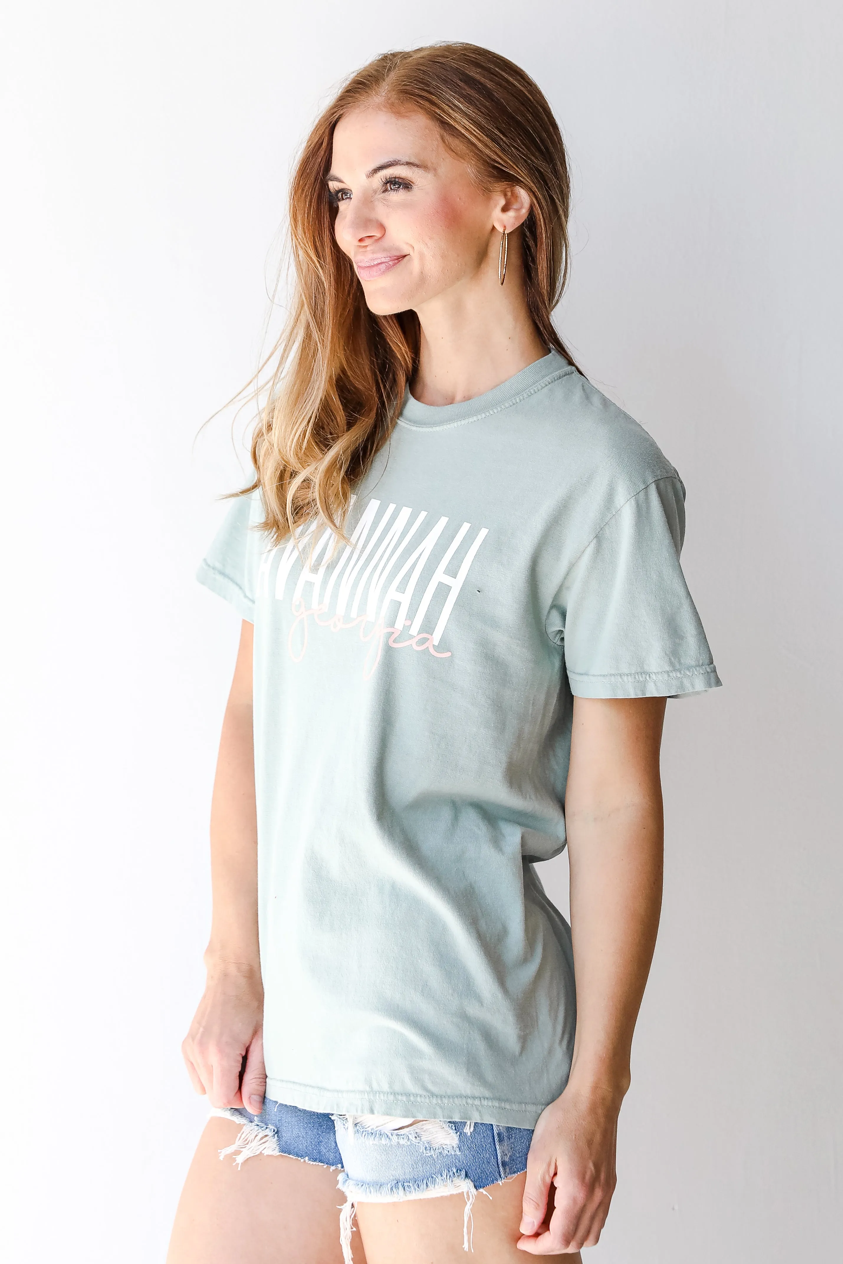 Sage Savannah Georgia Script Tee