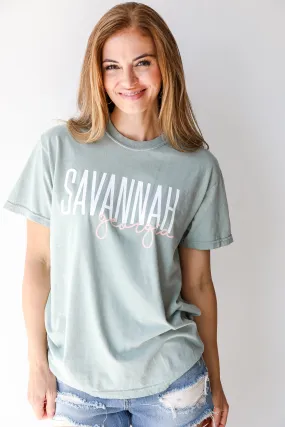 Sage Savannah Georgia Script Tee