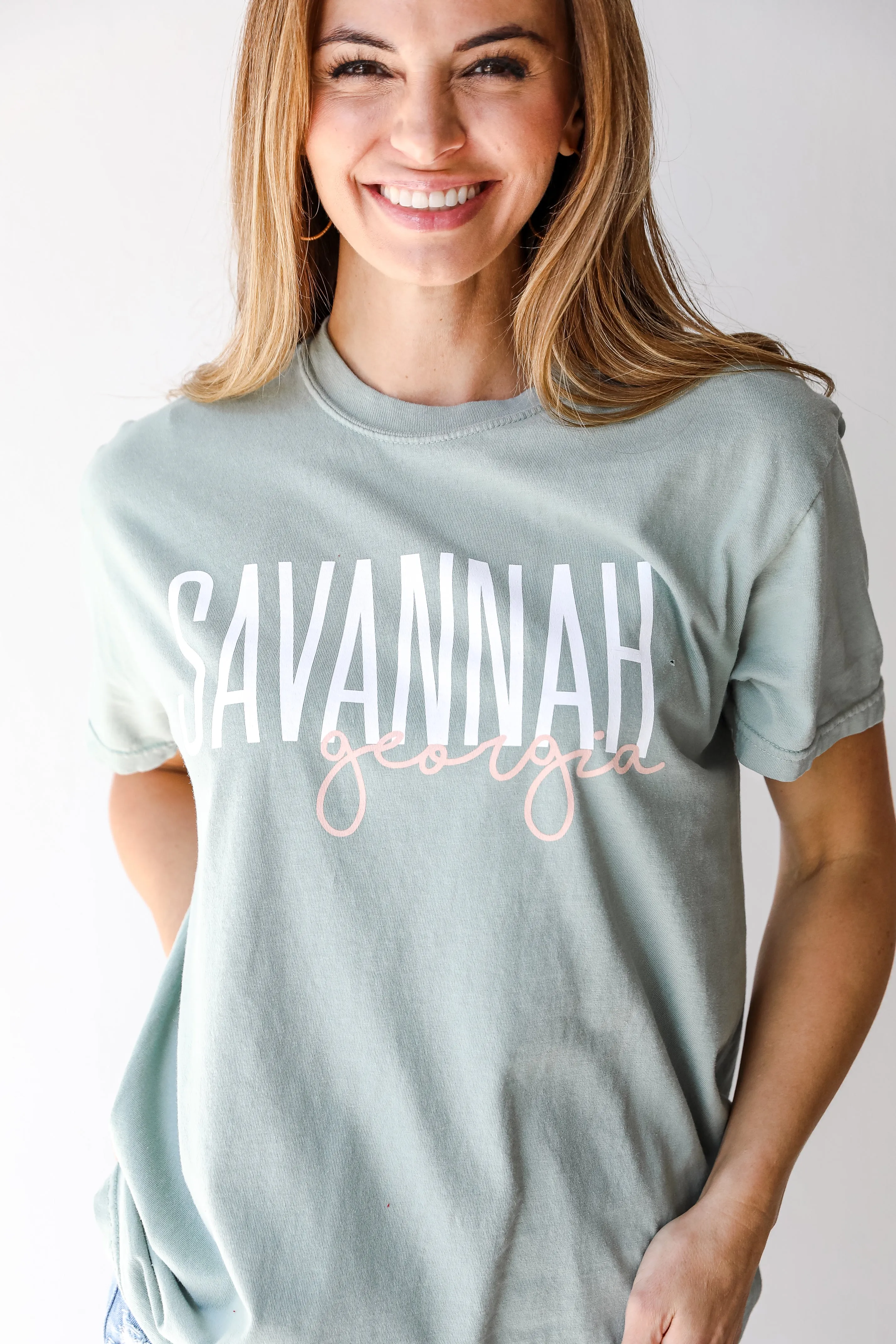 Sage Savannah Georgia Script Tee