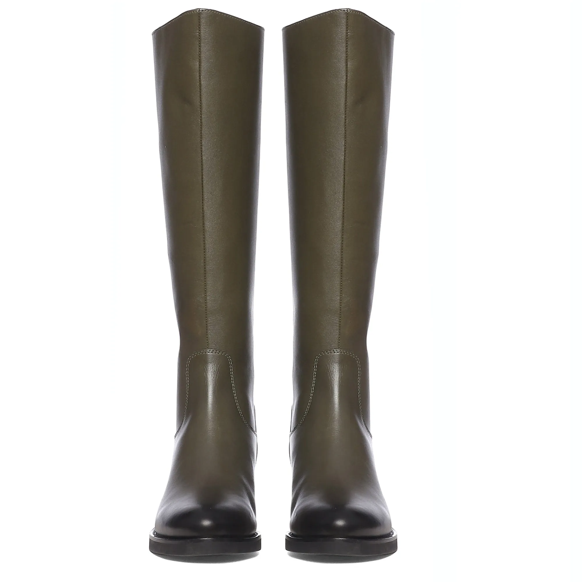 Saint Chloe Olive Leather Knee High Boots