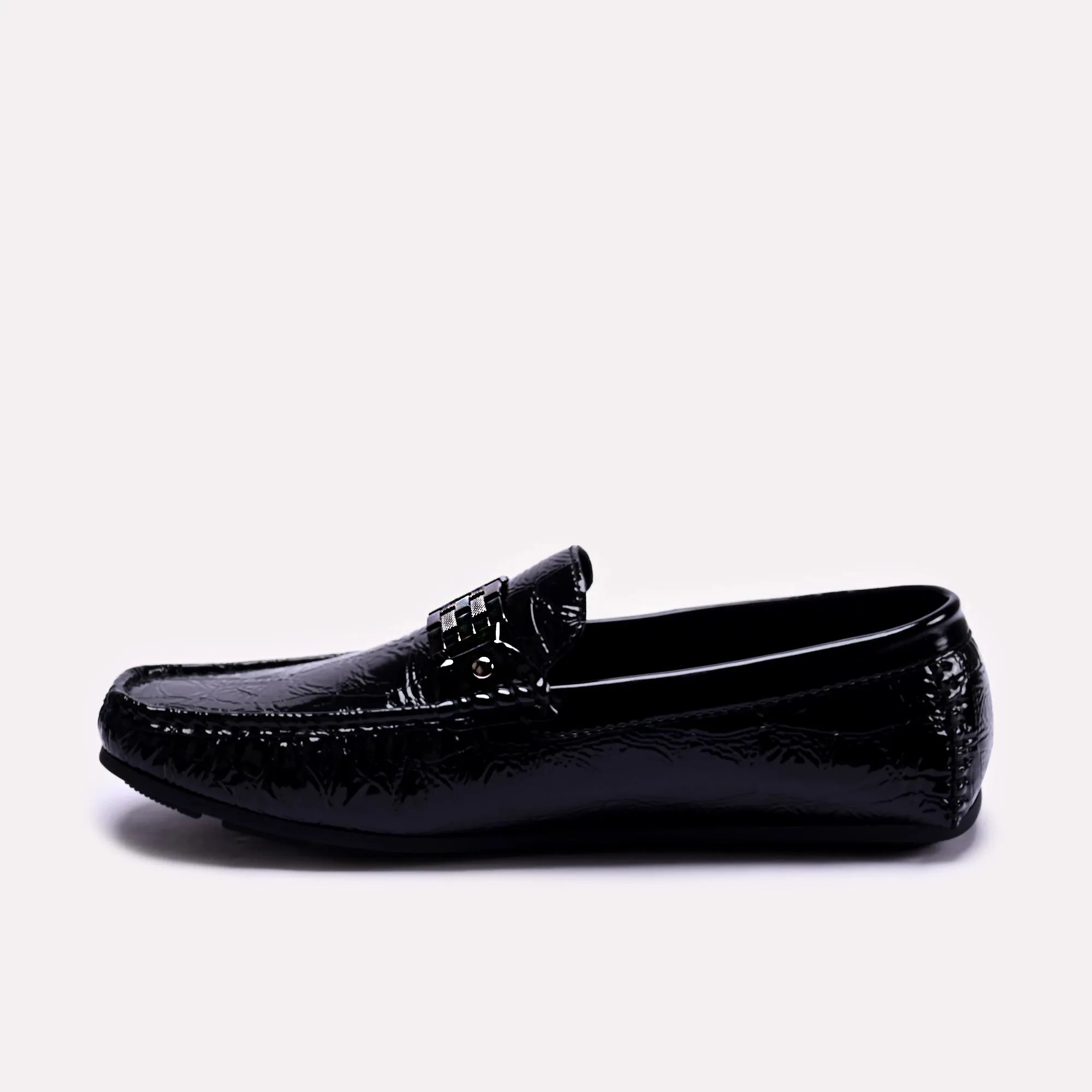 Sean Black Embossed Loafers 0130792