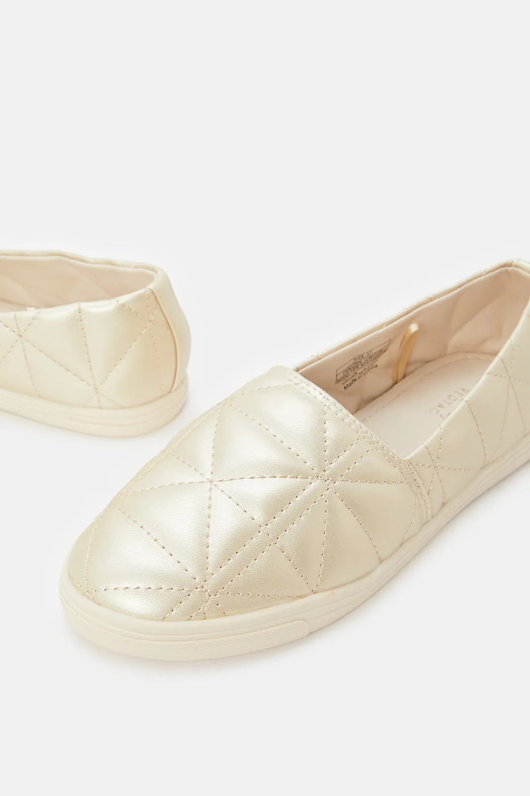 Senior Girls Gold Espadrille Shoe