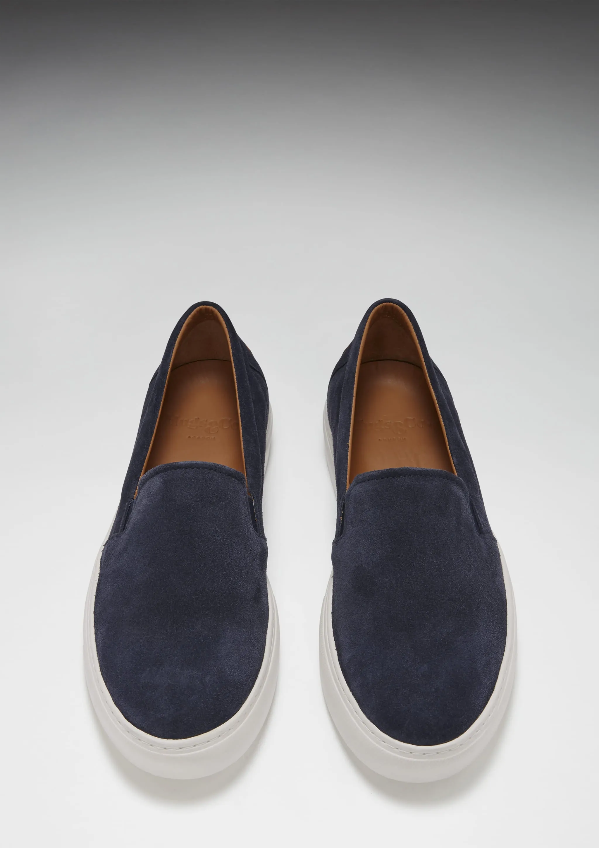 Slip-on Sneakers, navy blue suede