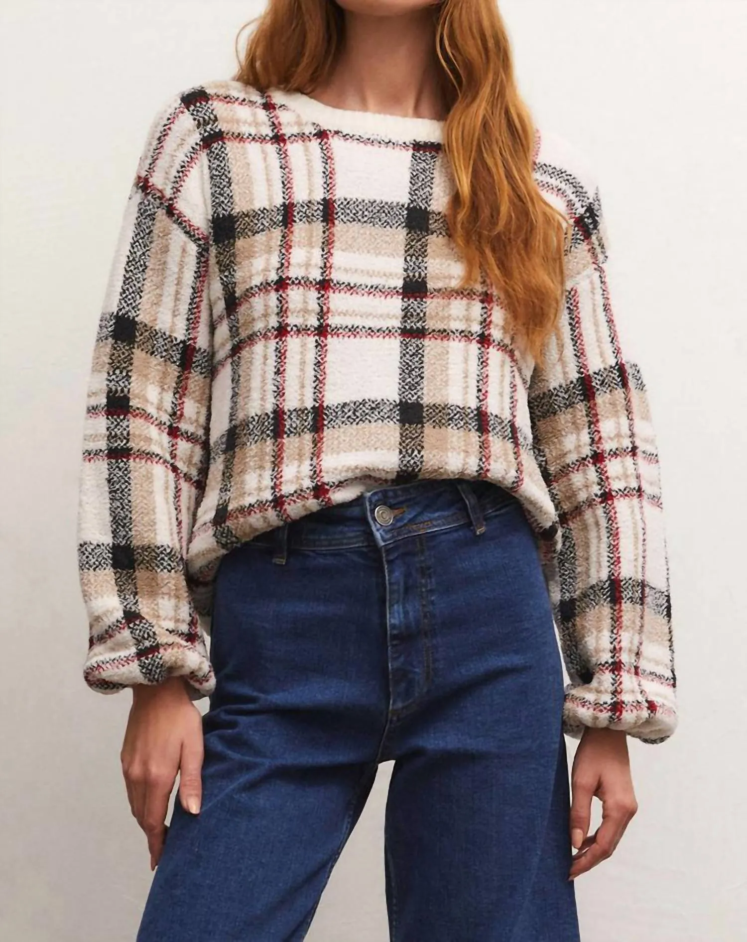 Solange Plaid Sweater