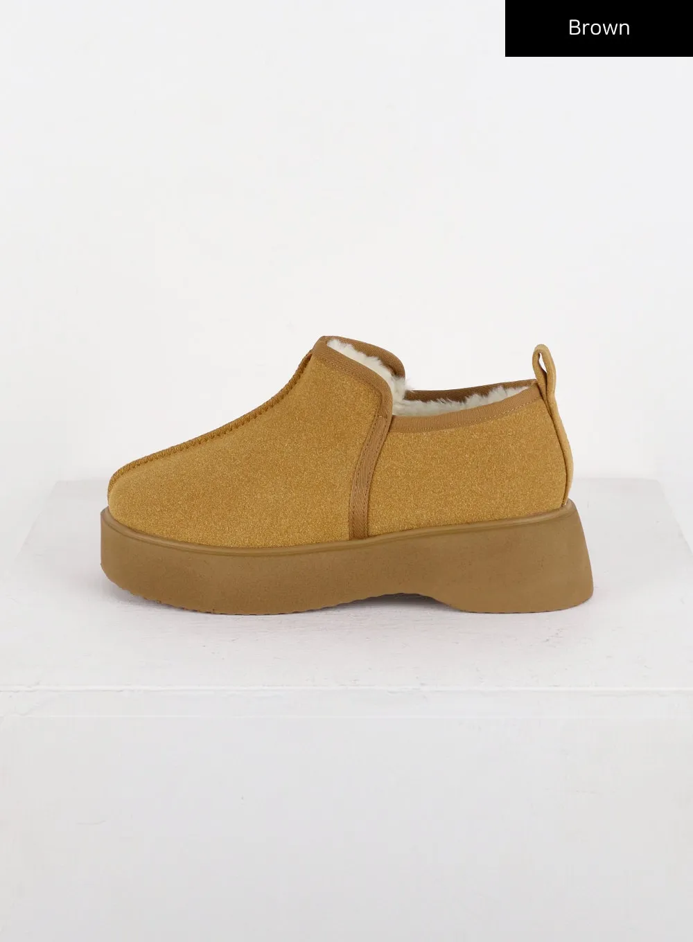 Suede Platform Loafers CD318