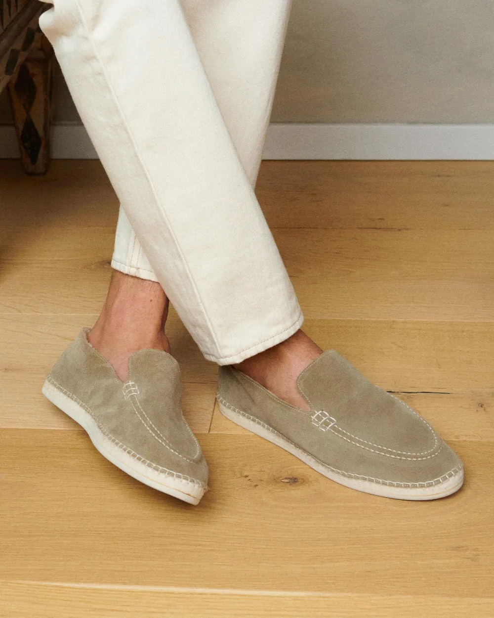 Suede With Faux Fur Loafers Espadrilles - H06L0 - Cortina Forest